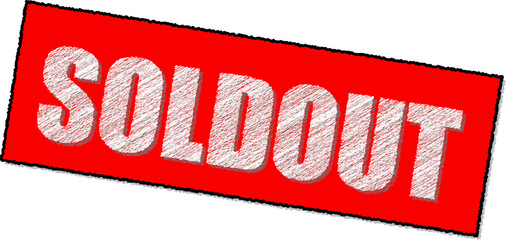 Hand-drawn style SOLDOUT icon illustration