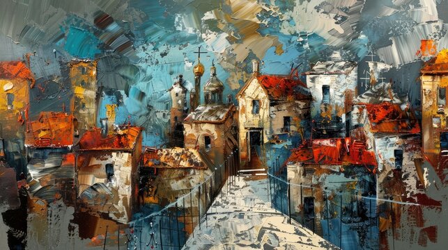 Expressionism art style characteristic features modern scene, beautiful detailed art