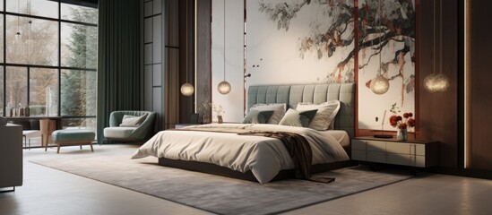 Bedroom interior design within a residential property