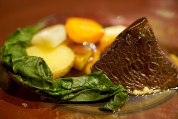 Duck liver, a delicacy known as foie gras, is a rich and flavorful dish often prepared by searing or gently cooking the liver. Its velvety texture and unique taste make it a sought-after gastronomic.