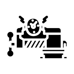 Fototapeta premium compression time management glyph icon vector. compression time management sign. isolated symbol illustration