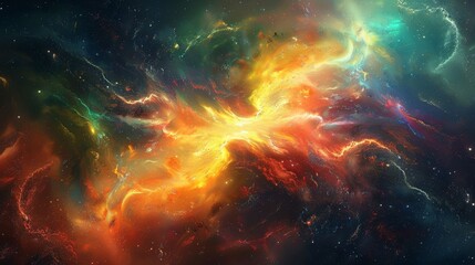 Fototapeta na wymiar Generate an image featuring a graphic representation of a nebula