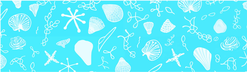 Vector seashell banner