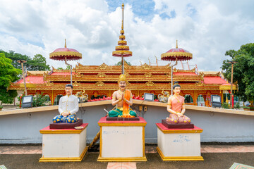 Phuttha Utthayan Makha Bucha Anusorn, Buddhism Memorial Park Nakhon Na Province Thailand Statues of...