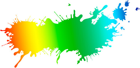 kleckse farben abstrakt freigestellt kreativ regenbogen bewegung vielfältig bunt spritzer - 756452113