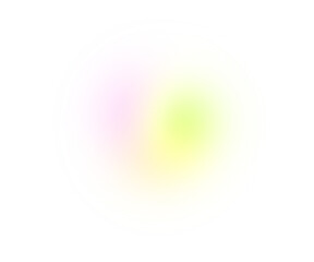 Blur gradient circle glowing light on transparent background 