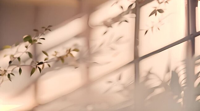 Overlay effect for photo. Gray shadow of the wild roses leaves on a white wall