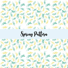 Fototapeta na wymiar Hand drawn spring pattern collection