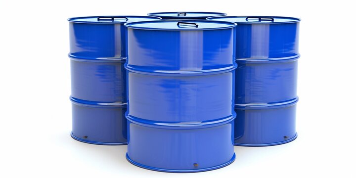 An industrial barrel, containing oil or fuel, symbolizing environmental hazards and pollution in its surroundings.