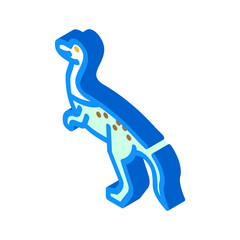 compsognathus dinosaur animal isometric icon vector. compsognathus dinosaur animal sign. isolated symbol illustration