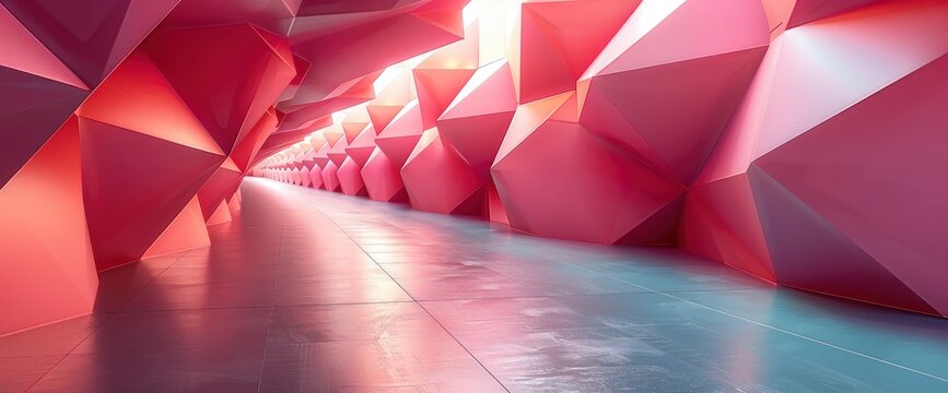 Pearly Pink Geometric Background, Background Work For Designer © Gallery of Gazes