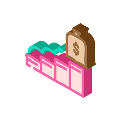 financial goals isometric icon vector. financial goals sign. isolated symbol illustration