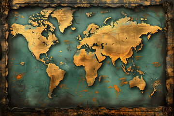 Illustration der Weltkarte: Globales Verständnis und geografische Vielfalt