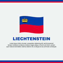 Liechtenstein Flag Background Design Template. Liechtenstein Independence Day Banner Social Media Post. Liechtenstein Cartoon