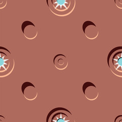Obraz premium Vector brown seamless pattern background: Push The Button.