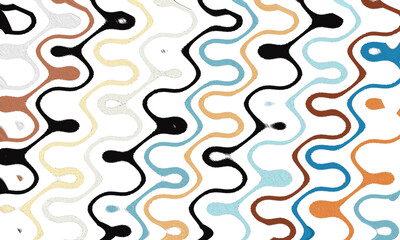 Arrows and marks seamless pattern in blue wave design