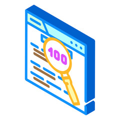 indexing seo isometric icon vector. indexing seo sign. isolated symbol illustration