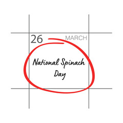 Obraz premium National Spinach Day vector. Bunch of fresh green spinach leaves vector. 