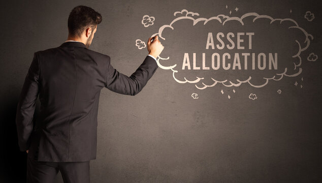 businessman drawing a cloud with inscription