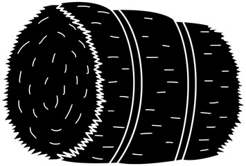 straw illustration agriculture silhouette bale logo farm icon hay outline nature haystack harvest stack grass yellow wheat food golden shape harvest stack for vector graphic background © blacksilhouette