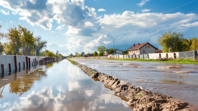 Flood defense barrier construction