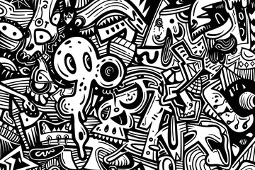 Kreative Doodles: Hintergrunddesign für inspirierende Wallpaper