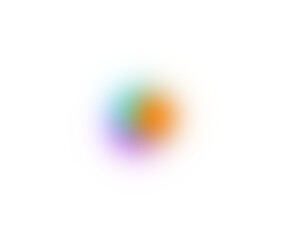 Blur mesh gradient circle on transparent background