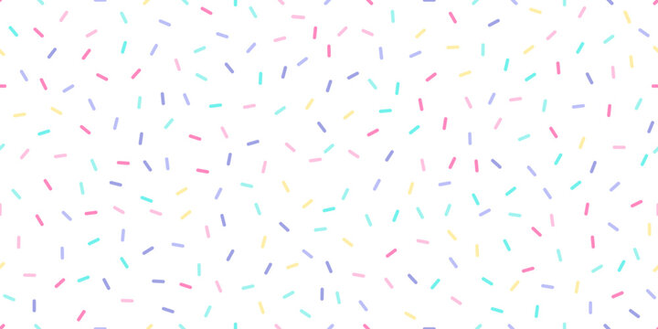 Colorful sprinkles banner background, colorful falling decorative sprinkles background