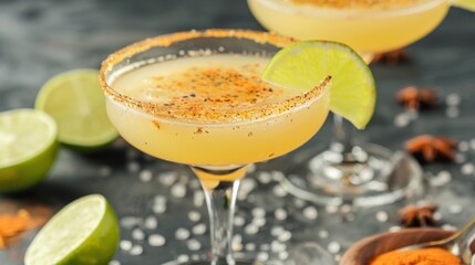 Spicy margarita cocktail