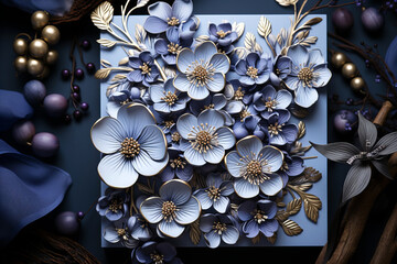 Stylish floral invitation design for festive event.