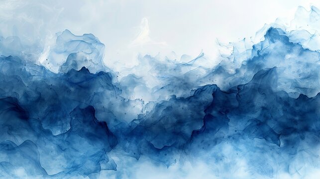 Watercolor blue abstract background