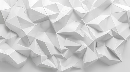 White low poly background texture. 3d rendering - obrazy, fototapety, plakaty