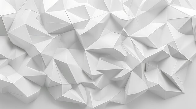 White low poly background texture. 3d rendering