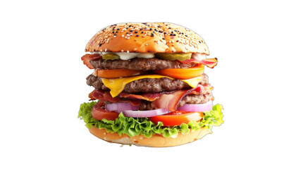 Burger and sandwich. Tasty and well-assembled burger.