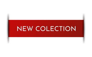 Price tag vector. Ribbon sale banner. New collection tag. Isolated vector illustration EPS10