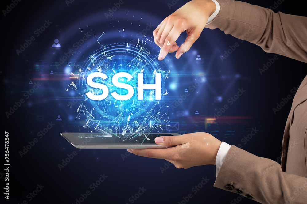 Poster close-up of a touchscreen with abbreviation.