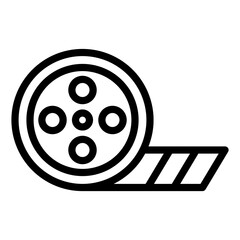 Film reel outline icon