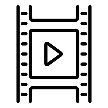 recommend clip art: Film reel outline icon