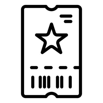 recommend clip art: Cinema Ticket outline icon
