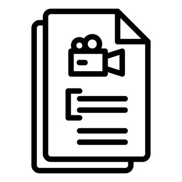 recommend clip art: Script outline icon