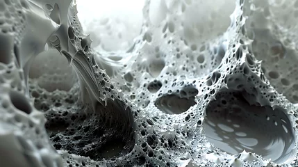 Crédence de cuisine en verre imprimé Récifs coralliens Abstract organic forms, resembling a close-up of a coral reef or a highly detailed alien landscape.