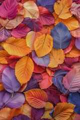 Fototapeta na wymiar Colorful leaves and foliage for background