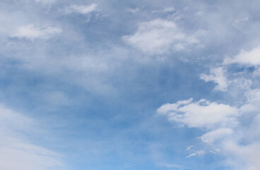 Blue sky and clouds background, sky and beautiful clouds, cloudscape sky, soft color