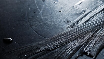 black surface with dust and oily fingerprints full frame close up background - obrazy, fototapety, plakaty