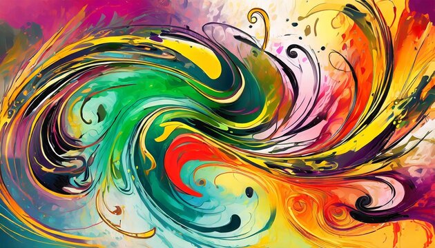 an image of swirling colors and a background