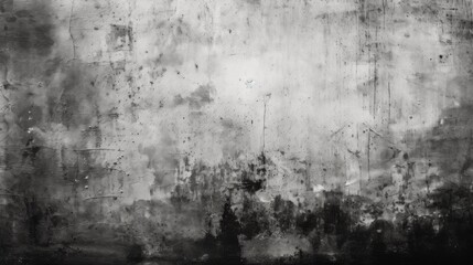 Fototapeta premium Horizontal Minimalistic Empty Interior, Cement Concrete Black and White Gray Grunge Wall, Drawing, Background for Product Presentation, Advertising and text, Copy space.
