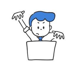 バリバリ仕事をするビジネスマン