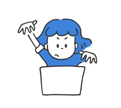 バリバリ仕事をするビジネスウーマン