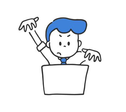 バリバリ仕事をするビジネスマン