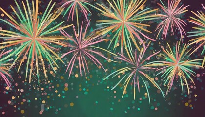 new year themed background abstract fireworks and glitter